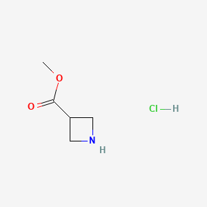 Chemical structure of Methyl azetidine-3-carboxylate hydrochloride