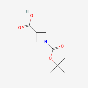 Chemical structure of 1-Boc-azetidine-3-carboxylic acid