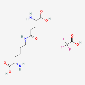 Chemical structure of Epsilon-(gamma-glutamyl)-lysine TFA
