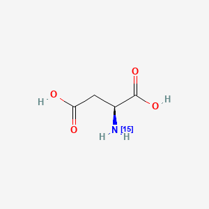 Chemical structure of L-Aspartic acid-15N