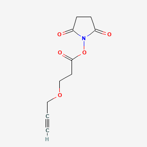 Chemical structure of Propargyl-PEG1-NHS ester