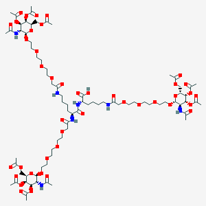 Chemical structure of Tri(TLR4-IN-C34-PEG2-amide-PEG1)-amide-C3-COOH