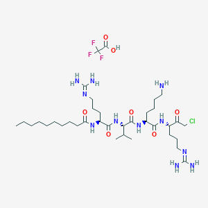 Chemical structure of Decanoyl-RVKR-CMK TFA