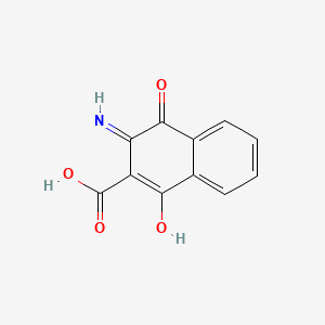 Chemical structure of 2-Amino-3-carboxy-1,4-naphthoquinone