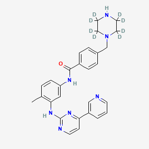 Chemical structure of N-Desmethyl imatinib-d8