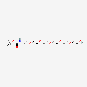 Chemical structure of N-Boc-PEG6-alcohol