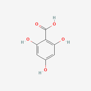 Chemical structure of 2,4,6-Trihydroxybenzoic acid