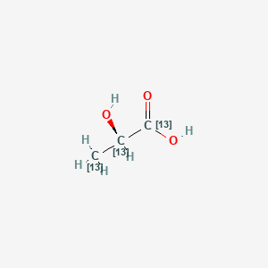 Chemical structure of L-Lactic acid-13C3