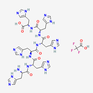 Chemical structure of Hexa-His TFA