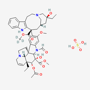 Chemical structure of Vincristine-d3 Sulfate