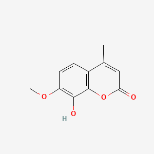 Chemical structure of 7-Methoxy-4-methyl-coumarin-8-ol