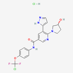 Chemical structure of Asciminib hydrochloride
