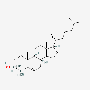 Chemical structure of Cholesterol-13C2