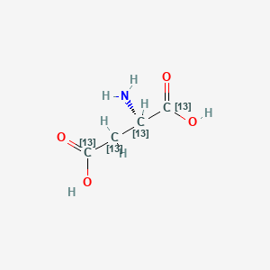 Chemical structure of L-Aspartic acid-13C4