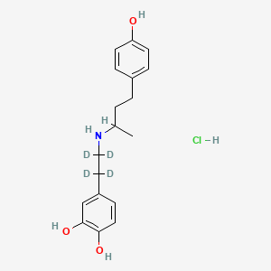 Chemical structure of rac Dobutamine-d4 Hydrochloride