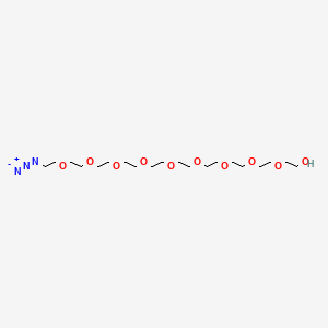 Chemical structure of Azido-PEG10-alcohol