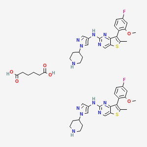 Chemical structure of MAX-40279 hemiadipate