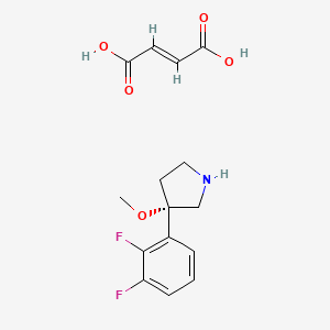 Chemical structure of Pirepemat fumarate