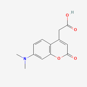 Chemical structure of 7-Dimethylaminocoumarin-4-acetic acid