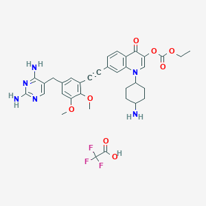 Chemical structure of N-CBZ-Phe-Arg-AMC TFA