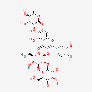 Chemical structure of Quercetin 3-O-sophoroside-7-O-rhamnoside