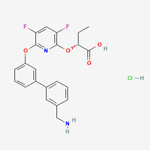 Chemical structure of ZK824190 hydrochloride