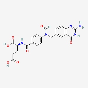 Chemical structure of 10-Formyl-5,8-dideazafolic acid