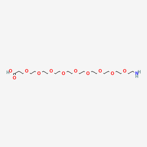 Chemical structure of Amino-PEG9-acid