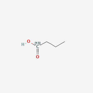 Chemical structure of Butyric acid-13C1