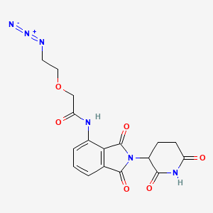 Chemical structure of Pomalidomide-PEG1-azide