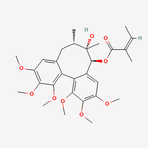 Chemical structure of Angeloylgomisin Q