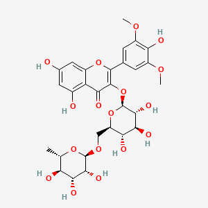 Chemical structure of Syringetin 3-rutinoside