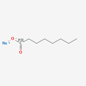 Chemical structure of Octanoate-13C sodium