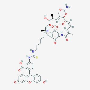 Chemical structure of Geldanamycin-FITC