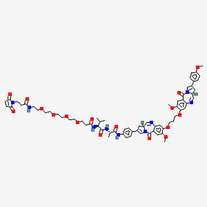 Chemical structure of Mal-PEG4-VA-PBD