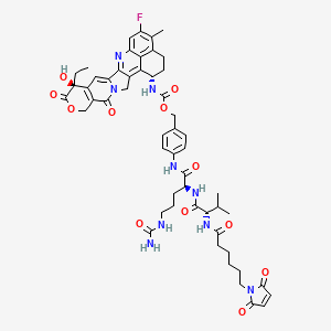 Chemical structure of MC-Val-Cit-PAB-DX8951