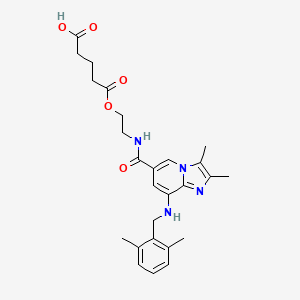 Chemical structure of Linaprazan glurate