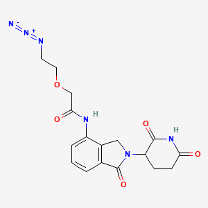 Chemical structure of Lenalidomide-PEG1-azide