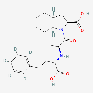 Chemical structure of Trandolaprilate D5