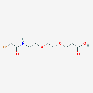 Chemical structure of Bromoacetamido-PEG2-Acid