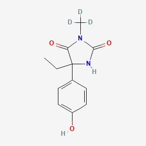 Chemical structure of 4-Hydroxymephenytoin D3