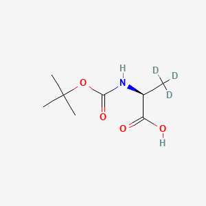 Chemical structure of Boc-L-Ala-OH-d3