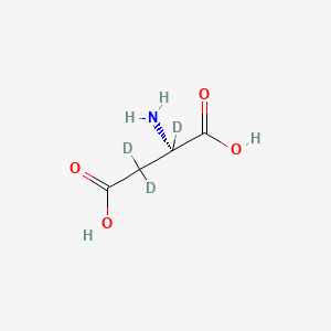 Chemical structure of L-Aspartic acid-d3