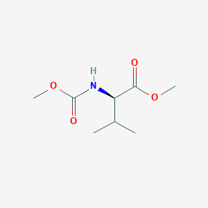 Chemical structure of N-(Methoxycarbonyl)-D-valine methyl ester