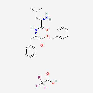 Chemical structure of Benzyl L-leucyl-L-phenylalaninate TFA