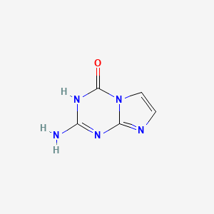 Chemical structure of 5-Aza-7-deazaguanine