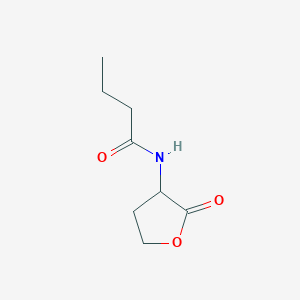 Chemical structure of N-Butanoyl-DL-homoserine lactone