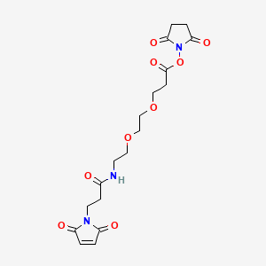 Chemical structure of Mal-amido-PEG2-NHS ester