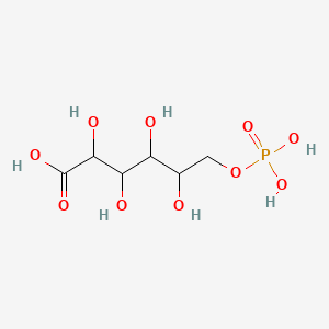 Chemical structure of 6-Phosphogluconic acid trisodium
