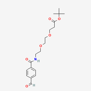 Chemical structure of Ald-Ph-amido-PEG2-C2-Boc